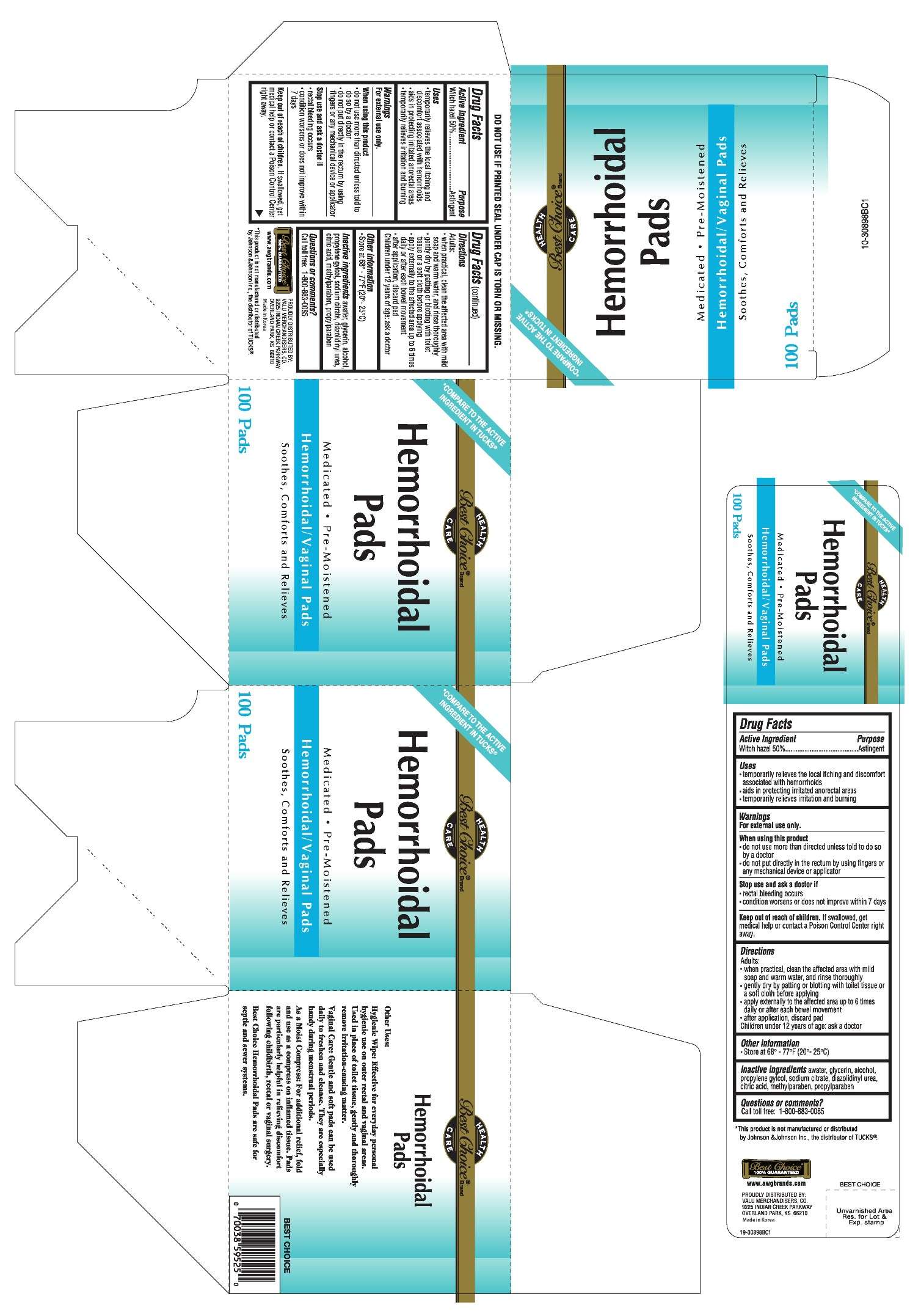 Hemorrhoidal Pad